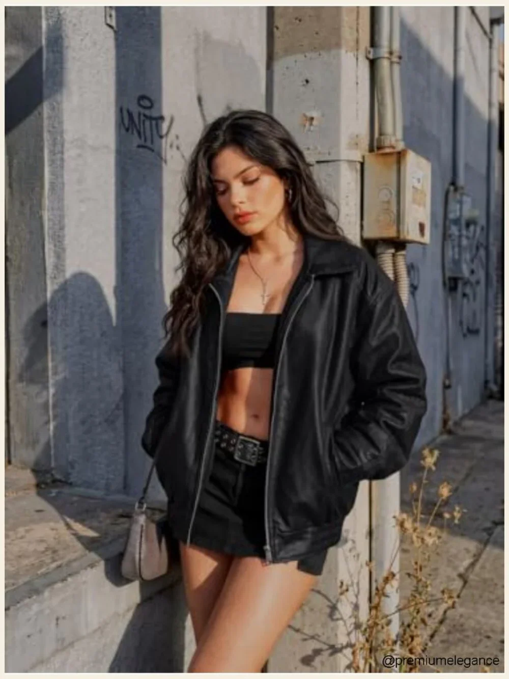 Oversized Faux Leather Moto Bomber Jacket - Vegan Leather, Butter-Soft